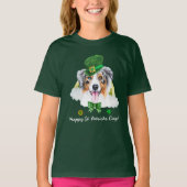 Funny Australian Shepherd Gold St. Patricks Day T-shirt (Voorkant)