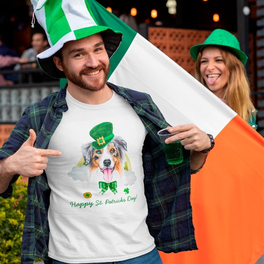 Funny Australian Shepherd Gold St. Patricks Day T-shirt