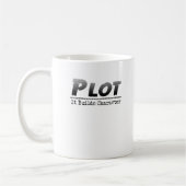 Funny Author Writer Pun Plot it Builder Character Koffiemok (Links)