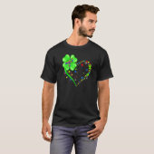 Funny Autism Awareness St Patricks Day Clover Auti T-shirt (Voorkant volledig)