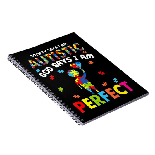 Funny Autism citeert: "Society zegt dat ik autisti Notitieboek (Rechterzijde)