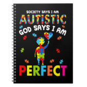 Funny Autism citeert: "Society zegt dat ik autisti Notitieboek (Voorkant)