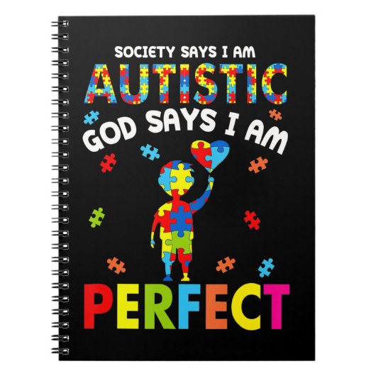 Funny Autism citeert: "Society zegt dat ik autisti Notitieboek (Voorkant)