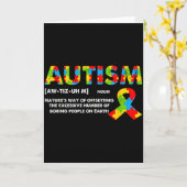 Funny Autism Definition - Autism Awareness Month  Kaart (Gele Bloem)