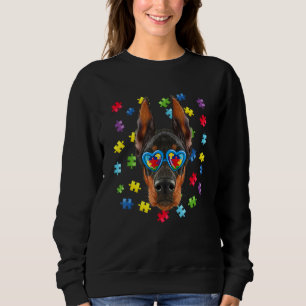 Funny Autism Doberman Dog Puzzle Sunglazen Boys K Trui