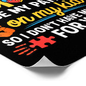 Funny Autism Parent Mom Don't Have Patience Left F Poster (Hoek)