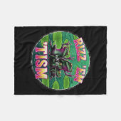 Funny Autism Rizz Em With The Tism Frog Meme Autis Fleece Deken (Voorkant (Horizontaal))