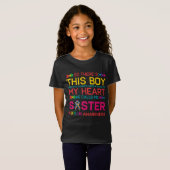 Funny Autism Sister Shirt Autism Awareness Day (Voorkant volledig)
