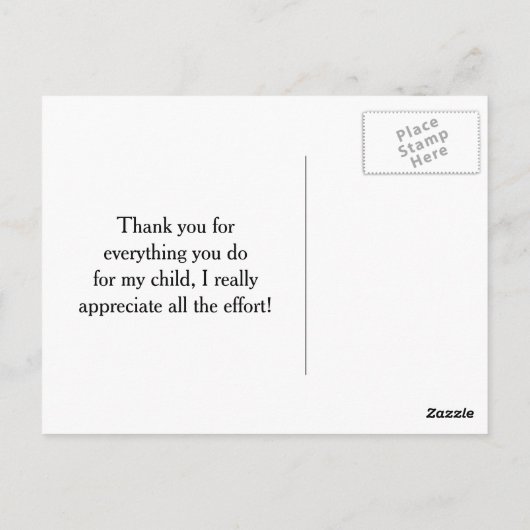 Funny Autism Special Needs Teacher Briefkaart (Achterkant)