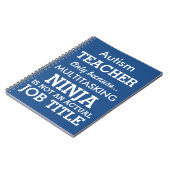 Funny Autism Special Needs Teacher Notitieboek (Linkerzijde)