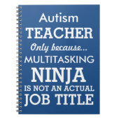 Funny Autism Special Needs Teacher Notitieboek (Voorkant)