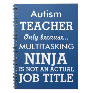 Funny Autism Special Needs Teacher Notitieboek