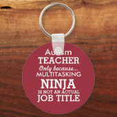 Funny Autism Special Needs Teacher Sleutelhanger (Voorkant)