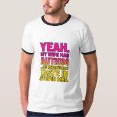 Funny Autism Wife T-Shirt – Retro Grunge Statement (Voorkant)