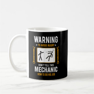Funny Auto Mechanic Gift for Men Warning to Avoile Koffiemok