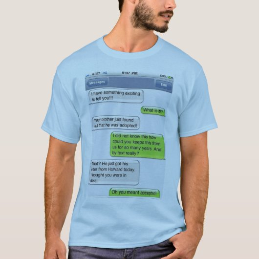 FUNNY AUTOCORRECT TEXS T-SHIRT (Voorkant)