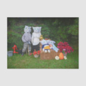 Funny Autumn Family Country Rustic Boerderij Tissuepapier (Voorkant)