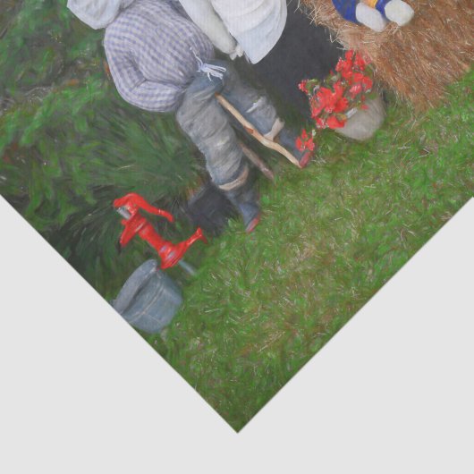 Funny Autumn Family Country Rustic Boerderij Tissuepapier (Detail)