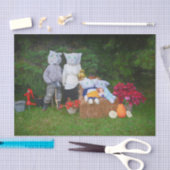 Funny Autumn Family Country Rustic Boerderij Tissuepapier (Craft)