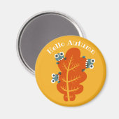 Funny Autumn Leaf Natuur Lover Yellow Magneet (Voorkant / Achterkant)