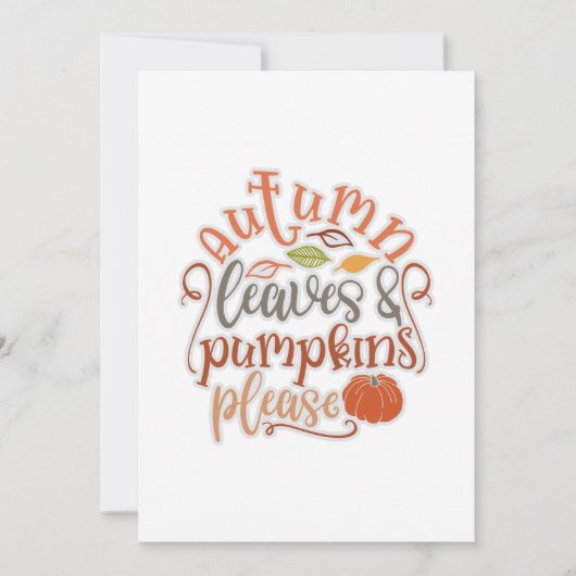 Funny Autumn Leaves Herfst Gezegde Kaart (Voorkant)