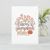 Funny Autumn Leaves Herfst Gezegde Kaart (Staand voorkant)