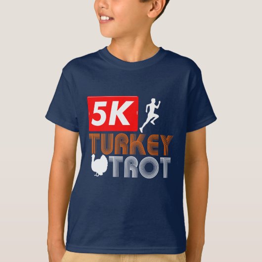 Funny Autumn Thanksgiving Turkije Trot Herfst T-shirt (Voorkant)