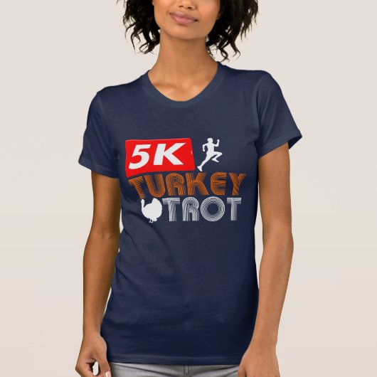 Funny Autumn Thanksgiving Turkije Trot Herfst T-shirt (Voorkant)