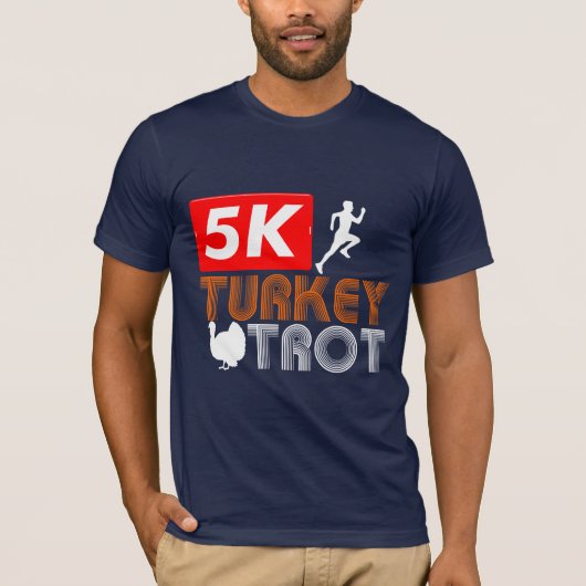 Funny Autumn Thanksgiving Turkije Trot Herfst T-shirt (Voorkant)
