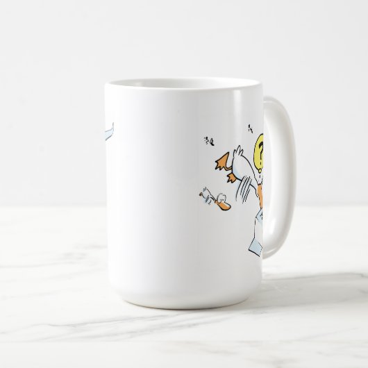 Funny Aviation Cartoon Coffee Mok (Voorkant rechts)