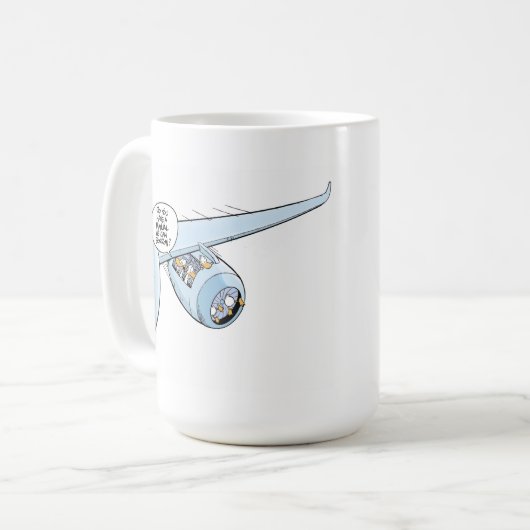 Funny Aviation Cartoon Coffee Mok (Voorkant links)