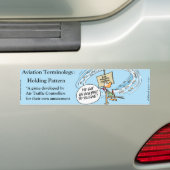 Funny Aviation Comic Bumpersticker (Op auto)