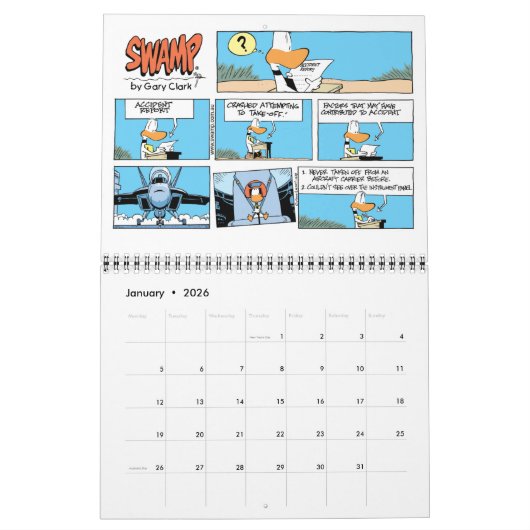 Funny Aviation Comics Agenda Kalender (Jan 2026)