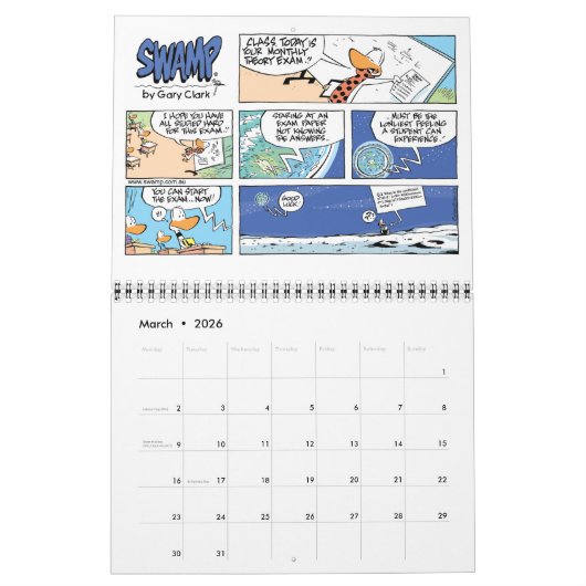Funny Aviation Comics Agenda Kalender (Mar 2026)