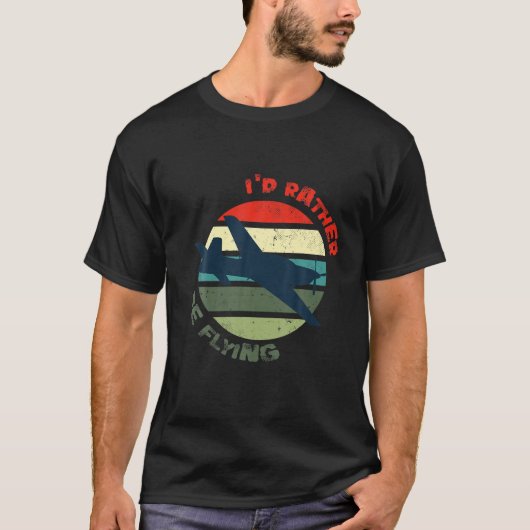 Funny Aviation I's Vliegtuigdecor T-shirt (Voorkant)
