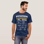 Funny Aviation Troubleshootgids voor T-shirt (Voorkant volledig)