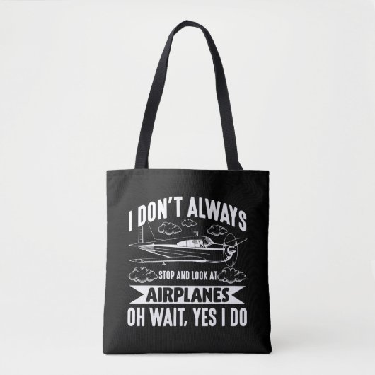 Funny Aviation Vliegtuig Airplane Lover Plane Tote Bag (Voorkant)