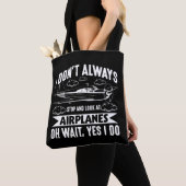 Funny Aviation Vliegtuig Airplane Lover Plane Tote Bag (Dichtbij)