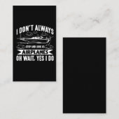 Funny Aviation Vliegtuig Airplane Lover Plane Visitekaartje (Voorkant / Achterkant)