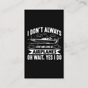 Funny Aviation Vliegtuig Airplane Lover Plane Visitekaartje