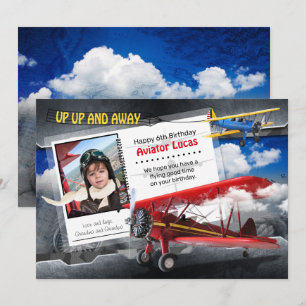 Funny Aviator Plane Verjaardag Kaart