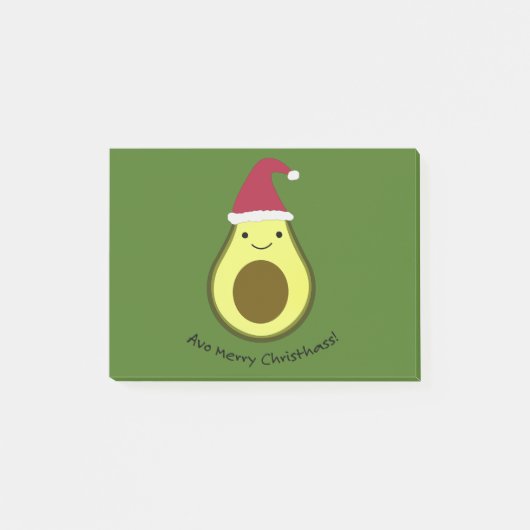 Funny Avo Merry Christhass Avocado Pun Post-it® Notes (Voorkant)