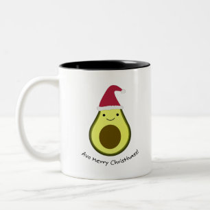 Funny Avo Merry Christhass Avocado Pun Tweekleurige Koffiemok