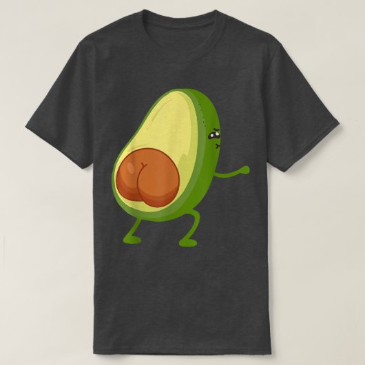 Funny Avocado Butt Squate Glute Workout Cute & S T-shirt (Design voorkant)