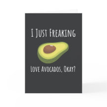 Funny Avocado Cards Fruit Trendy Happy Vegan