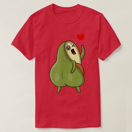 Funny Avocado Cat Cute Face Graphic T-shirt (Design voorkant)