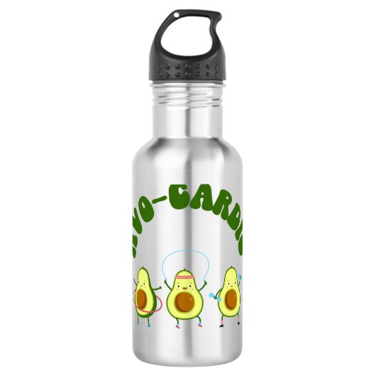 Funny Avocado Fitness Waterfles (Voorkant)