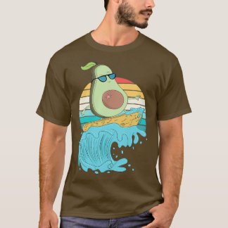Funny Avocado Funny Surfing Avocado Summer gift Av T-shirt