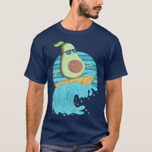 Funny Avocado Funny Surfing Avocado Summer gift Av T-shirt