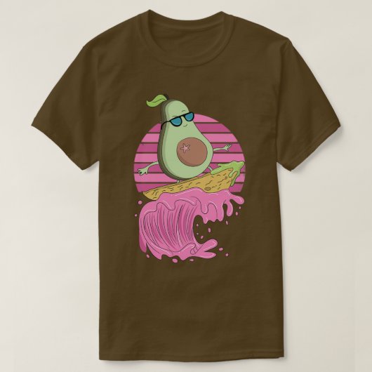 Funny Avocado Funny Surfing Avocado Surfing Avocad T-shirt (Design voorkant)